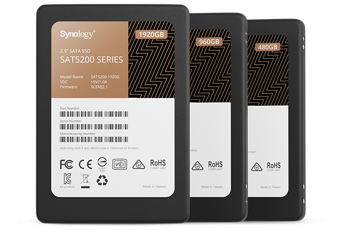 Synology propose ses propres SSD pour NAS, ainsi que deux cartes d